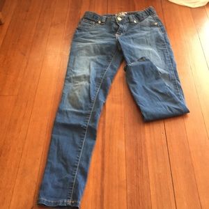 Blue bleached jeans
